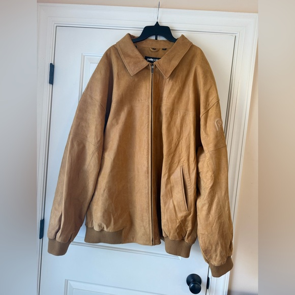 Pelle Pell Sz 62 100% leather jacket in camel color - Picture 2 of 11